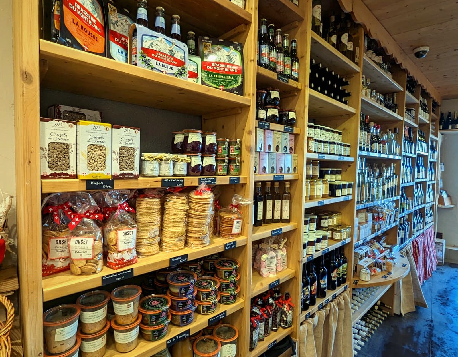Les rayons d'épicerie fine